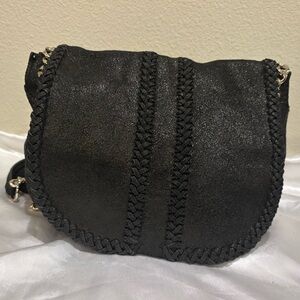 Ramy Brook Rare Elegant Black Metallic Women's Shoulder Bag NEW originally $395
